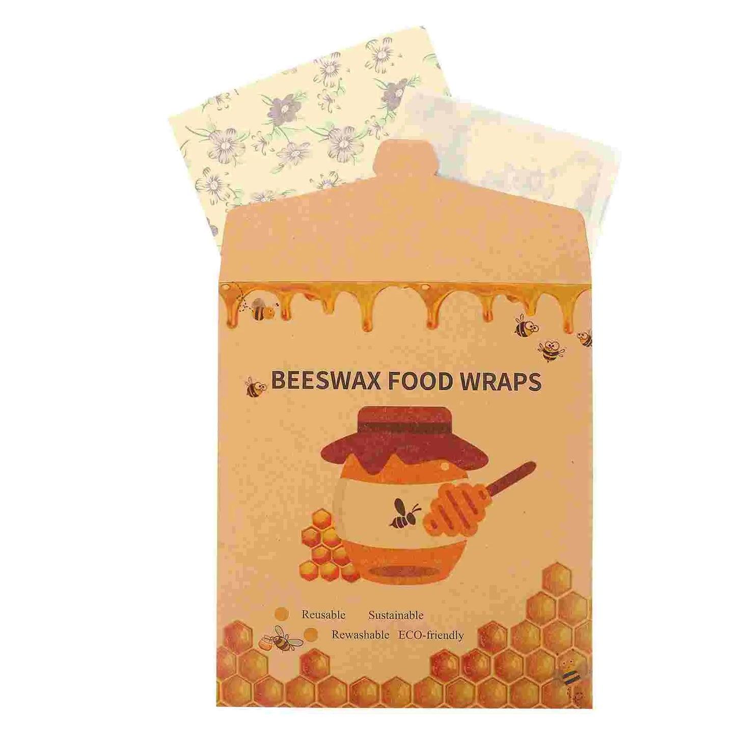 3 Pcs Bread Fresh Preservation Cloth Child Sandwich Food Grade Beeswax Reusable Covers Wraps