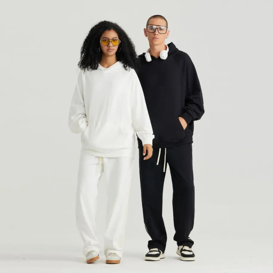 Oversized 100% Cotton Hoodie – Unisex Streetwear Pullover with Pocket
