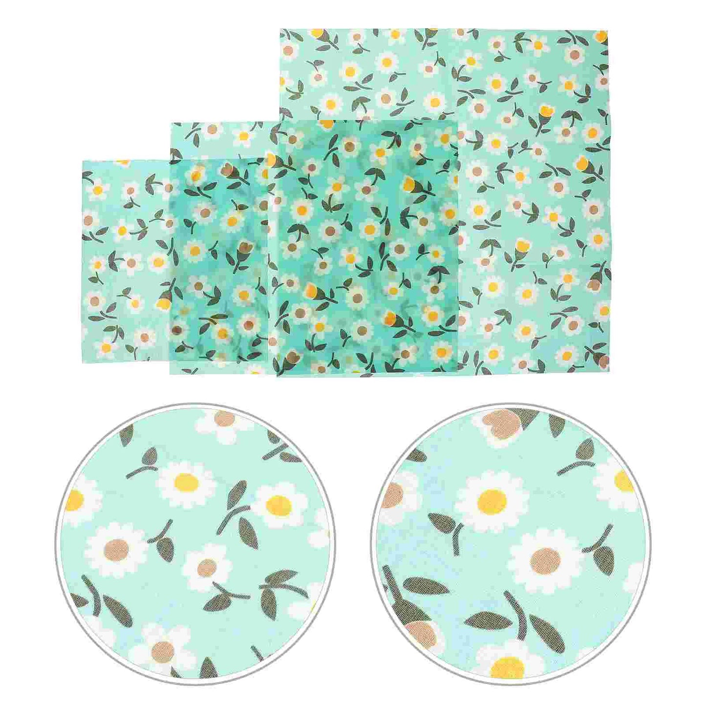 3 Pcs Bread Fresh Preservation Cloth Child Sandwich Food Grade Beeswax Reusable Covers Wraps