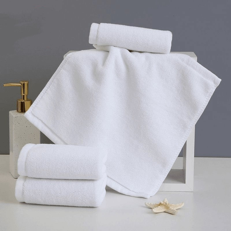 Pure Cotton White Small Square Towel Cotton