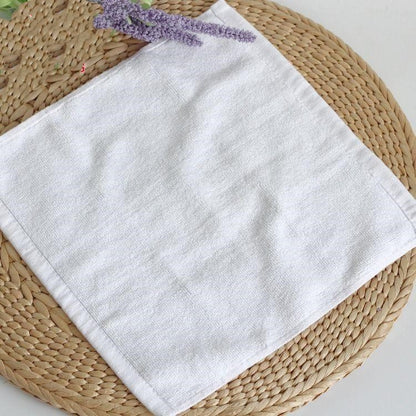 Pure Cotton White Small Square Towel Cotton