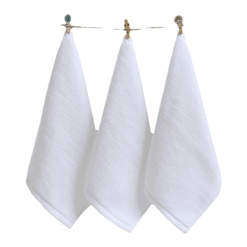 Pure Cotton White Small Square Towel Cotton
