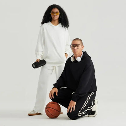 Oversized 100% Cotton Hoodie – Unisex Streetwear Pullover with Pocket