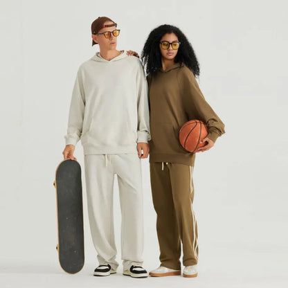 Oversized 100% Cotton Hoodie – Unisex Streetwear Pullover with Pocket