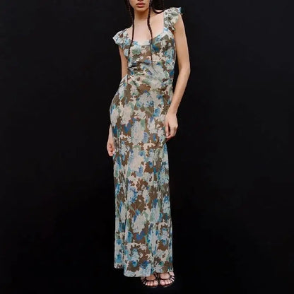 Luxury Real Silk Dress – French Retro Vacation Look