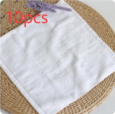 Pure Cotton White Small Square Towel Cotton